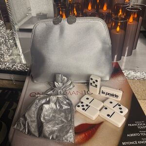La Prairie Silver Cosmetic Bag